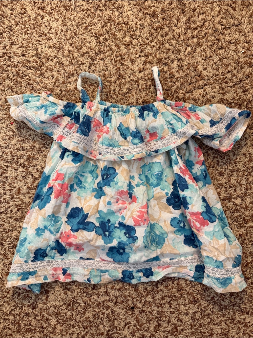 Abercrombie kids 3/4 girls off shoulder floral